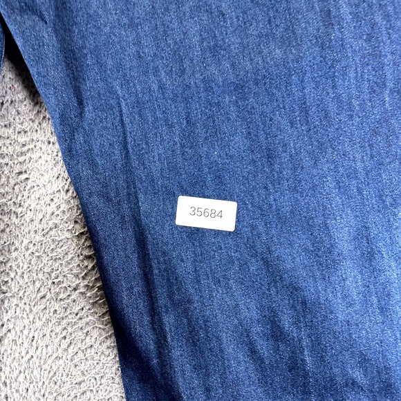 Kancan Jeans Women 24x32 Blue Denim Wide Leg Hi-Rise Distressed Raw Hem NWT - Picture 13 of 13